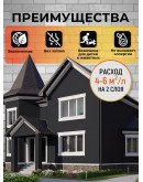 Краска фасадная износостойкая для наружных и внутренних работ PROFIPAINTS ECO FACADE ACRYL 9л, RAL-9005