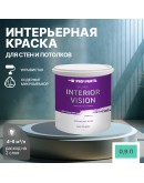 Краска водоэмульсионная для стен и потолков износостойкая матовая Profipaints SILVER INTERIOR VISION 0.9л, Аквамарин