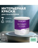 Краска водоэмульсионная для стен и потолков износостойкая матовая Profipaints SILVER INTERIOR VISION 0.9л, Мятная свежесть