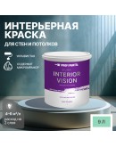 Краска водоэмульсионная для стен и потолков износостойкая матовая Profipaints SILVER INTERIOR VISION 9л, Мятная свежесть