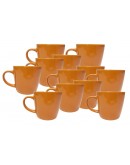 Набор кружек для чая керамических глянцевых Office 330мл, Оранжевый(12шт)