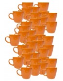 Набор кружек для чая керамических глянцевых Office 330мл, Оранжевый(36шт)