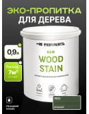 Пропитка для дерева с воском для наружных и внутренних работ ProfiPaints ECO WOOD STAIN 0.9л, Зеленый