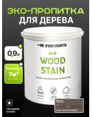 Пропитка для дерева с воском для наружных и внутренних работ ProfiPaints ECO WOOD STAIN 0.9л, Серо-коричневый