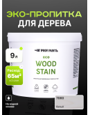 Пропитка для дерева с воском для наружных и внутренних работ ProfiPaints ECO WOOD STAIN 9л, Белый