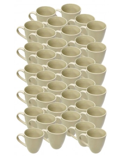Набор кружек для чая керамических глянцевых Office 330мл, Слоновая кость(36шт)