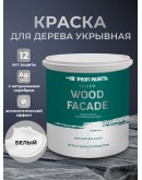 Краска по дереву акриловая для фасадов и внутренних работ PROFIPAINTS SILVER WOOD FACADE 2.7л, Белый
