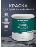 Краска по дереву акриловая для фасадов и внутренних работ PROFIPAINTS SILVER WOOD FACADE 0.9л, RAL-9005