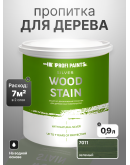 Пропитка для дерева лессирующая с антисептиком без запаха ProfiPaints SILVER WOOD STAIN 0.9л, Зелёный