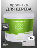 Пропитка для дерева лессирующая с антисептиком без запаха ProfiPaints SILVER WOOD STAIN 9л, Белый